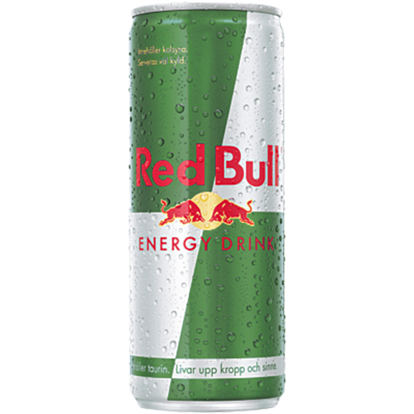 green red bull can